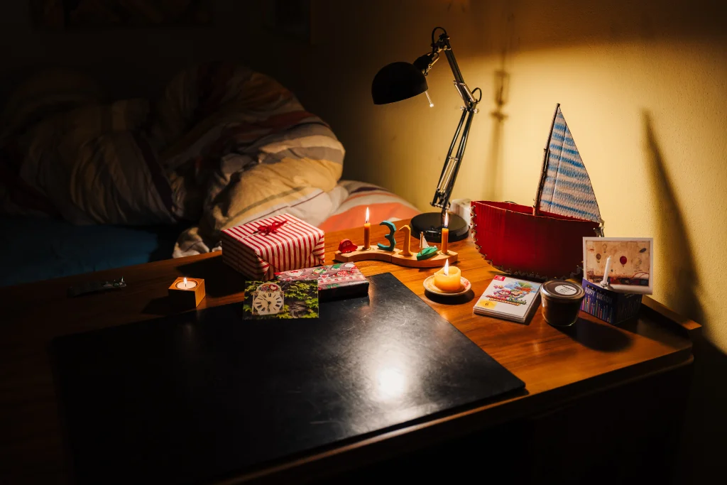 Birthday table with presents